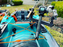 Load image into Gallery viewer, 2 PACK of Old Town Bigwater 132 PDL "REAR - SCOTTY" Custom Starboard PYA BEEFY Rails  Price Includes SCOTTY Mounts and Backing plates