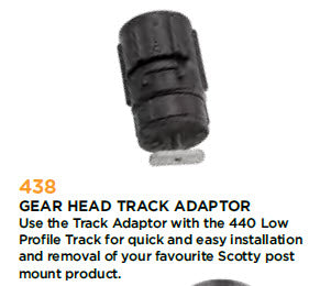 Scotty 438 Gear Head Track Adapter