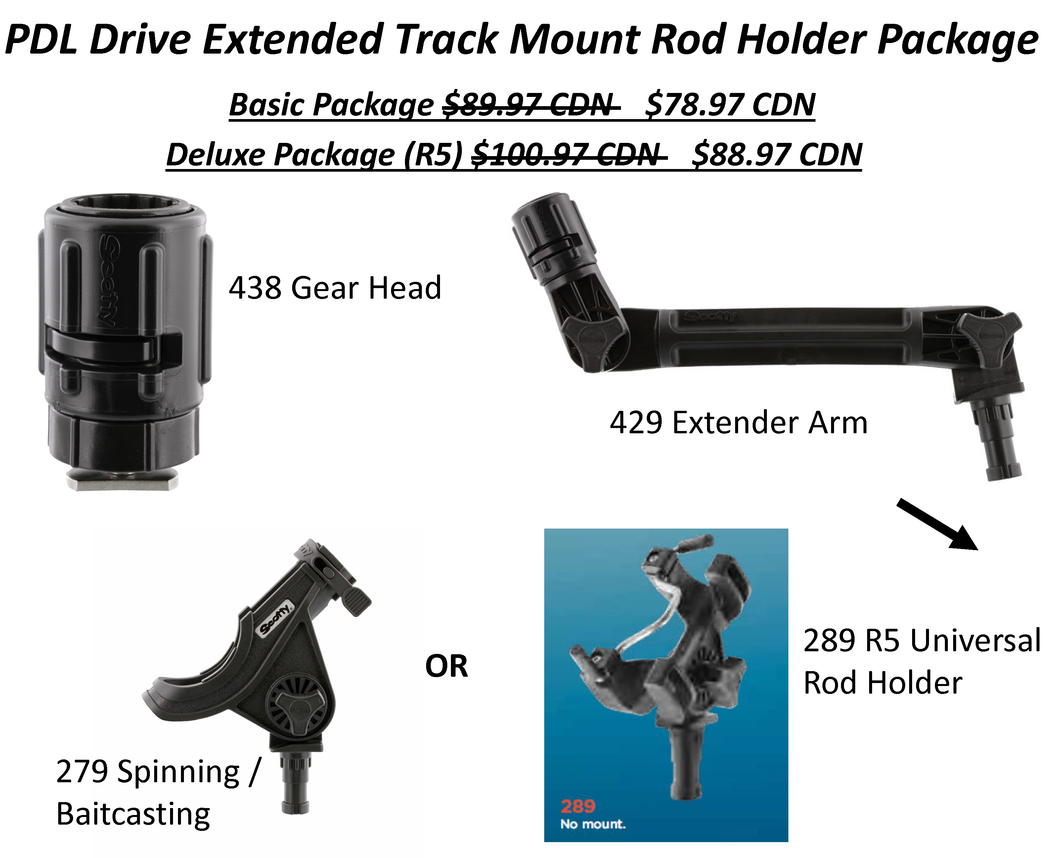 Pedal Drive Fishing Rod Holder Package
