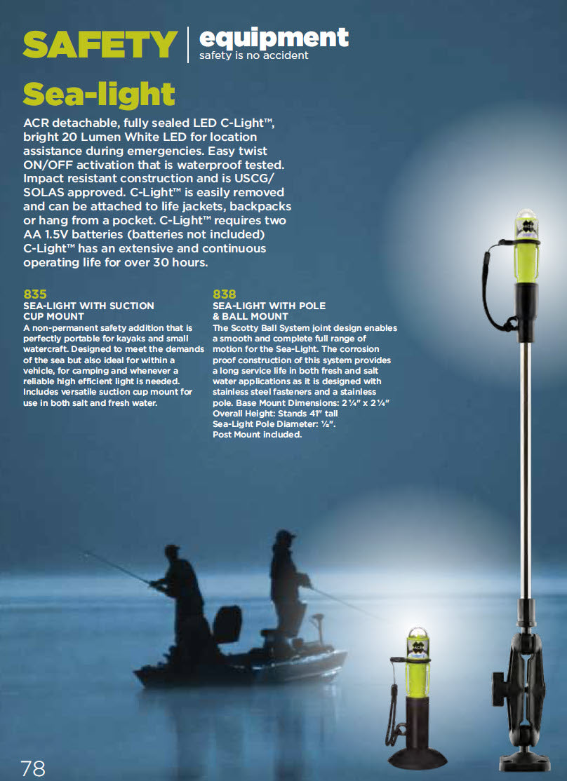 Scotty 838 Rescue LIght Pole with ball mount